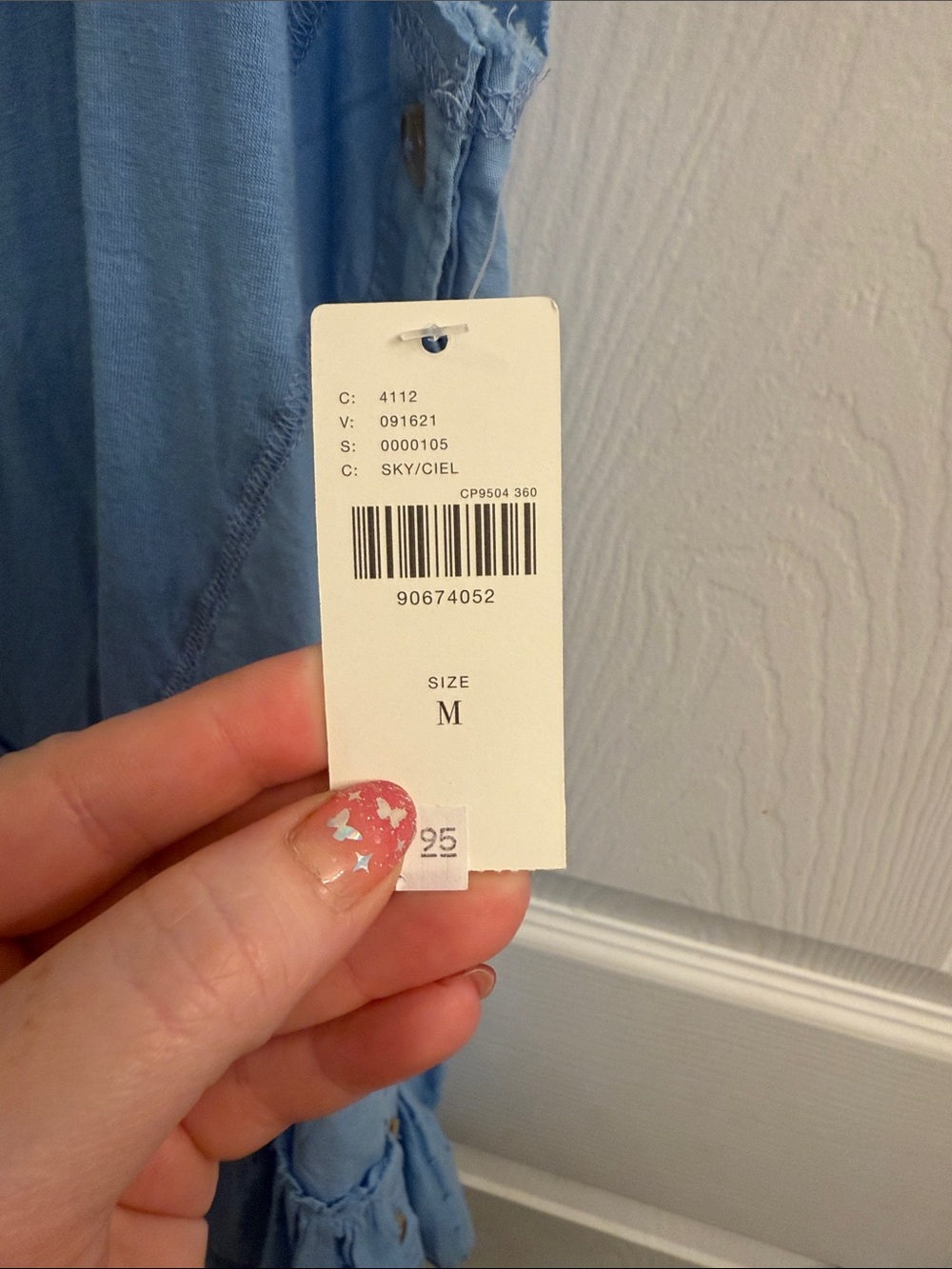 Free People Light Blue Ruffle-Hem Tank - Picture 3 of 4